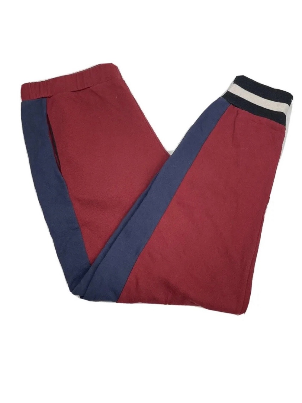 Wilt Women’s Maroon Striped Slub knit Pants Size Medium